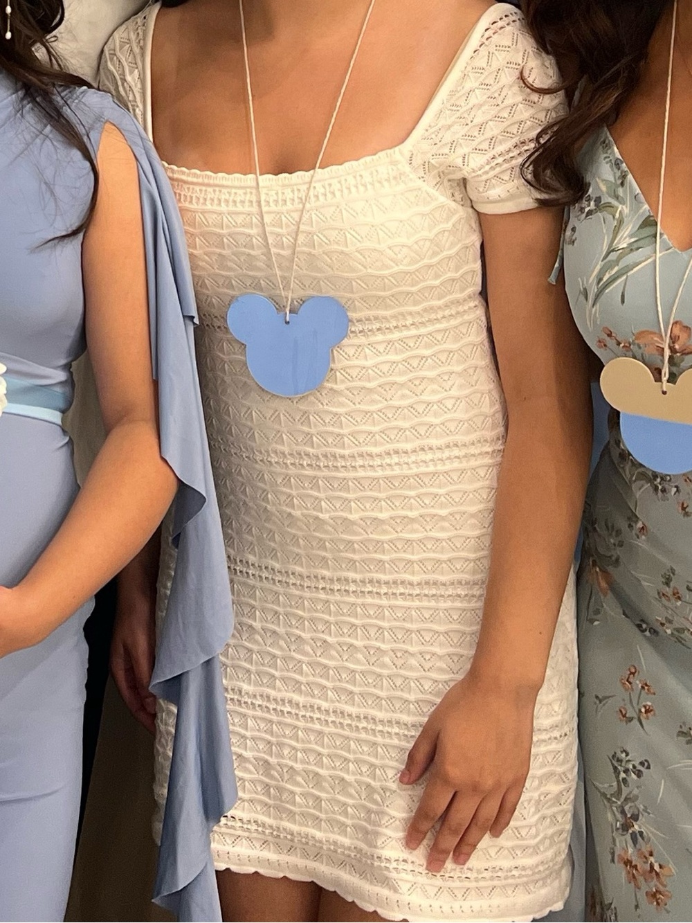 Hollister Cream Lace Knit Cap-Sleeve Mini Dress